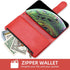 Asuwish iPhone Xs Max Wallet Case: Flower Leather Flip, TPU, Tempered Glass Protector, Credit Card Holder, Red.