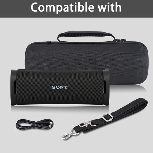 co2CREA Hard Case Replacement for Sony ULT Field 1 Wireless Ultra Portable Bluetooth Speaker (Black Case)