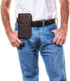 Genuine Leather Phone Holster with Belt Clip, Cell Phone Pouch for iPhone and Smartphone, Leather Phone Case