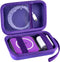 Travel Case for UCOMX 3 in 1 Wireless Charger, Foldable Magnetic Charging Station Storage Holder Bag, Purple