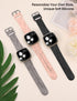 Minyee 3 Packs Floral Engraved Band for Fitbit Versa 4/3/Sense 2, Cute Soft Silicone Dandelion Pattern Strap