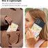 HAOPINSH MagSafe Wallet, Magnetic Card Holder with Floral Pattern, Detachable Adjustable Flip Leather Kickstand for