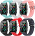 6Pack Soft Silicone Sport Bands Compatible with Fitpolo Smart Watch IDW13, 22mm Strap for Fitpolo IDW13