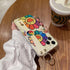 iPhone 13 Pro Max Case, Cute Glitter Bling Kickstand with Wrist Strap, Soft TPU Shockproof Cover for Girls