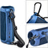 Silicone Case for JBL FLIP 6 Waterproof Portable Bluetooth Speaker, Gel Soft Skin Rubber Cover, Travel Carrying Storage Bag Pouch with Shoulder Strap and Carabiner - Blue