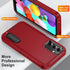 Galaxy A15 5G Case with Kickstand, 3-Layer Military Grade Protective Cover, Shockproof Silicone - Red/Black