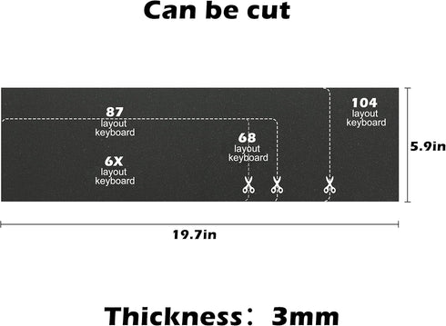 HONKID Keyboard EPDM Foam, Sound Dampening Foam for Mechanical Keyboard Bottom, 3mm