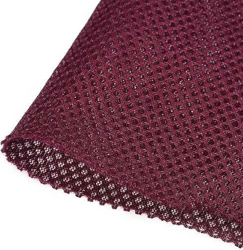 Speaker Grill Cloth - Stereo Mesh Fabric Protective Dustproof Cloth for Home Speaker Repair, Burgundy