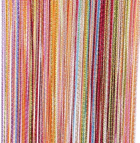 Tangpan Colorful Door String Thread Fringe Curtain, 7 Color Room Divider, Cute Strip Tassel for Party Events