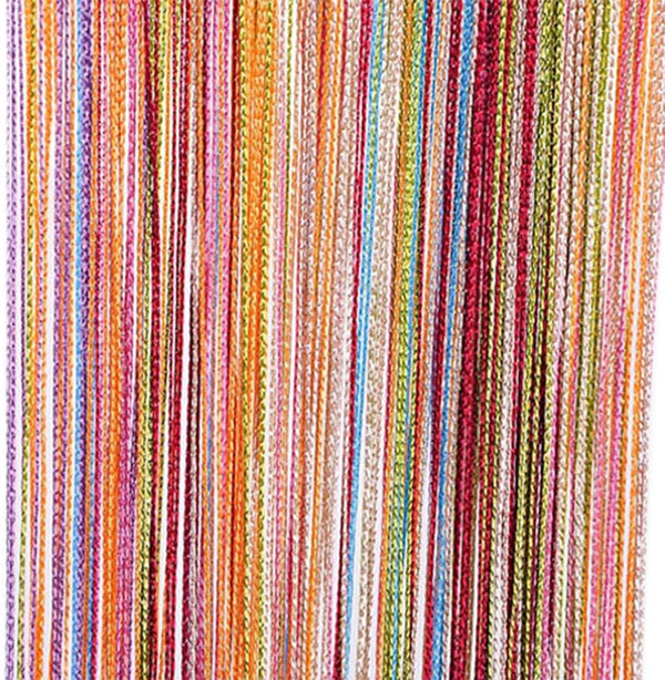 Tangpan Colorful Door String Thread Fringe Curtain, 7 Color Room Divider, Cute Strip Tassel for Party Events