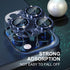 Choiche Bling Camera Lens Protector for iPhone 15 Pro/Pro Max, 9H Tempered Glass, Glitter-Titanium Blue, Metal Ring.