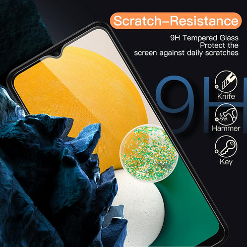 JETech 9H Tempered Glass Screen Protector for Samsung Galaxy A13/A13 5G/A12, HD Clear, Anti-Scratch, 3-Pack.
