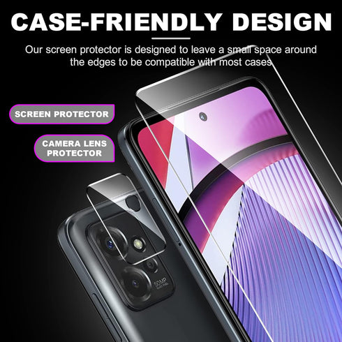4 Pack Screen Protector for Motorola Moto G Power 5G (2023) with 2 Pack Camera Lens Protector