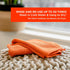 WHOOSH! Microfiber Cleaning Cloth, 3 Pack, 14”x14” Orange, Suitable for Glasses, TV, Car Screen, Laptop, iPad