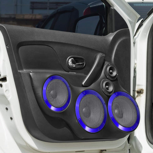 Unifizz Car Audio Speaker Cover (2pcs, 6.5'' Blue Mesh) Subwoofer Grill Horn Glossy Guard Protector