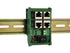 CZH-LABS DIN Rail Mount 2 Ports Passive RJ45 PoE Power Injection Board, Power Over Ethernet Injector