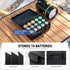 KIWIFOTOS IP67 15 LR20 D Cell Battery Organizer Case Waterproof Slots D Cell Alkaline Batteries Storage Holder