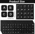 Xinjoduz 4 PCS Universal English Keyboard Letter Stickers, Black Background with White Lettering, Keyboard Stickers