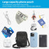 KIWIFOTOS Travel Cell Phone Pouch, Dual Phone Holster Crossbody Bag with Shoulder Strap for iPhone 15/14 Pro Max