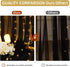 Wish Care 10x10FT Black Wrinkle Free Backdrop Curtains with Lights String for Parties - Photo Curtain Backdrop