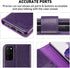 MONASAY Wallet Case for Galaxy S20+ Plus 5G, 6.7 inch, Flip Folio Leather Cover with Screen Protector, Purple
