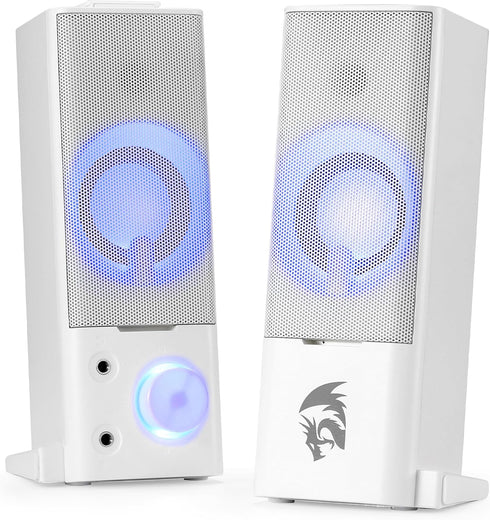 Redragon GS550 PC Gaming Speakers, 2.0 Channel Desktop Computer Sound Bar with Compact