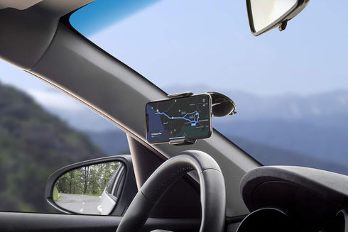 Scosche VWDSM2 Car Mount 3-in-1 Suction Cup Mount with Vent Clips for Mobile Devices - Window, Dash, Vent Mount