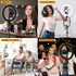Ring Light with Stand and Phone Holder, 10'' LED Selfie Ring Light with Tripod for Video Recording and Makeup