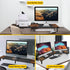 Large Dual Monitor Riser Stand for Desk: Adjustable Length Angle, Double Computer Riser for Desktop Organizer, Monitor