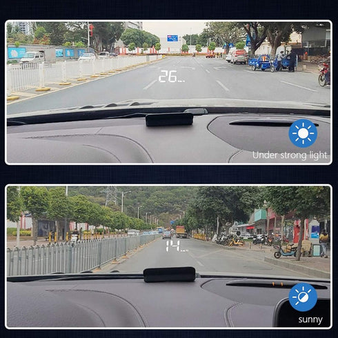 OBD2 HUD Head Up Display, Car HUD Speedometer Display, Multifunction Gauge Alarm, Fatigue Driving Reminder