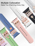 JR.DM 13 Pieces Rose Gold Watch Band Charms with 10-Pcs Decorative Rings & 3-Pcs Decoration, Compatible with Apple Watch