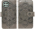 Asuwish Wallet Phone Case for Samsung Galaxy A22 5G/Boost Mobile Celero 5G with Tempered Glass Protector, Grey