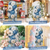 Jnbasdffb 6.6 Country Hydrangeas Flower Wedding Arch Cover,Stretchy Spandex Arch Backdrop Stand Covers FT,Blue White