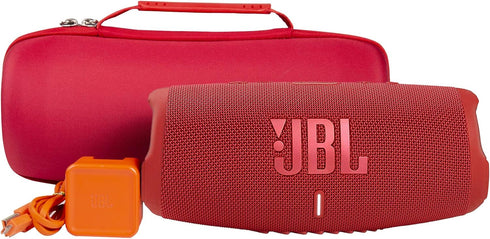 Khanka Hard Travel Case Replacement for JBL Charge 4 / JBL Charge 5 Portable Waterproof Bluetooth Speaker(Red)