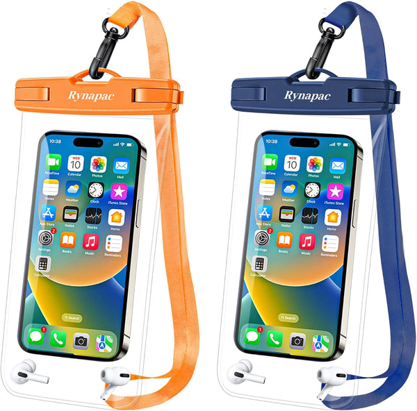 Waterproof Phone Pouch Bag, 8.5in Water Proof Case for Beach Travel, Lanyard Holder for iPhone 15 Pro Max Galaxy S23