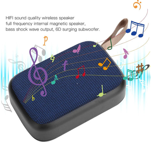 Dilwe Bluetooth Speaker, Stereo Portable USB Mini Subwoofer with FM Radio, HiFi Sound Quality Bluetooth Speaker