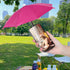 Adjustable Universal Cell Phone Umbrella Stand, Anti-Glare Cover Sun Shield, Outdoor Phone Sunshade Holder (Pink)