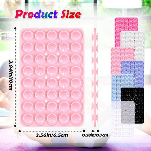 sicitu (2pcs-Transparent) Silicone Suction Cup Phone Case Mount Double Sided, Phone Accessories Hands-Free Sticky Phone