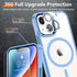Red2Fire Magnetic Clear Case for iPhone 15 Plus, Compatible with Magsafe, Military Grade Drop Protection, Slim Phone