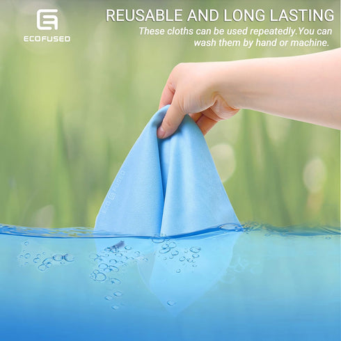 5 Pack 12 12 Eco-Fused Oversized Microfiber Cleaning Cloths XL - - x - Double-Sided - Microfiber & Suede