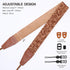 Padwa Lifestyle Cork Camera Strap - 2" Top Layer Cowhide, Natural Log Crackle Art Print, Soft Velvet Padded
