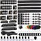 ELII 327 PCS Cable Management Kit, 4 Cable Sleeves, 65 Clips, 25 Straps, 200 Ties for Computer (Black)