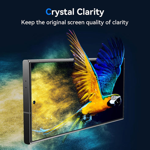 MOCOLL Tempered Glass Screen Protector for Samsung Galaxy S24 Ultra with Camera Lens Protector, Full Coverage [100%