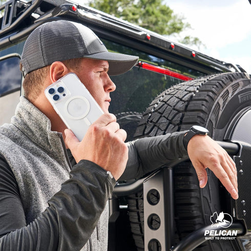 Pelican Ranger Series iPhone 15 Pro Max Case - Clear, 12ft MIL-Grade Drop Protection, Anti-Yellow, MagSafe Compatible.