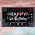 Music Happy Birthday Party Backdrop, Large Fabric Banner for Teens, 73 x 43 Inches