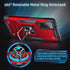 Anqrp Galaxy S20 FE 5G Case, Military Grade Protective Cover with Enhanced Metal Ring Kickstand, Red