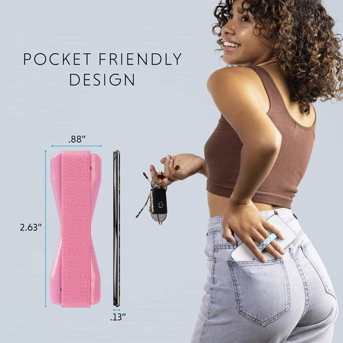 LOVEHANDLE Phone Grip Solid Blush Color - Universal Phone Strap and Phone Grips for Back of Phone - Convenient Cell Phone Holder for Hand That Fits Most Smartphones and Mini Tablets