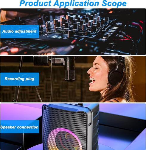 MEIRIYFA XLR 3 Pin Female to Male Pass Through Panel Mount Jack, Mic XLR 3PIN D Series Type Adapter for Microphone