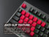Rubberized Keycap Set, Double Shot Translucent, ABS + TPR, OEM Profile for Mechanical Gaming Keyboard, Red, 23 Keys