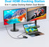 Aibilangose 2 8 1 USB C Docking Station Dual Monitor for Dell/HP/Mac Laptop, Dual HDMI Adapter for Monitors, HDMI